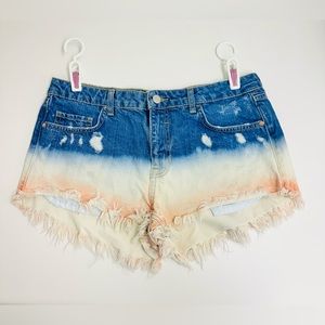 Free people ombré denim shorts